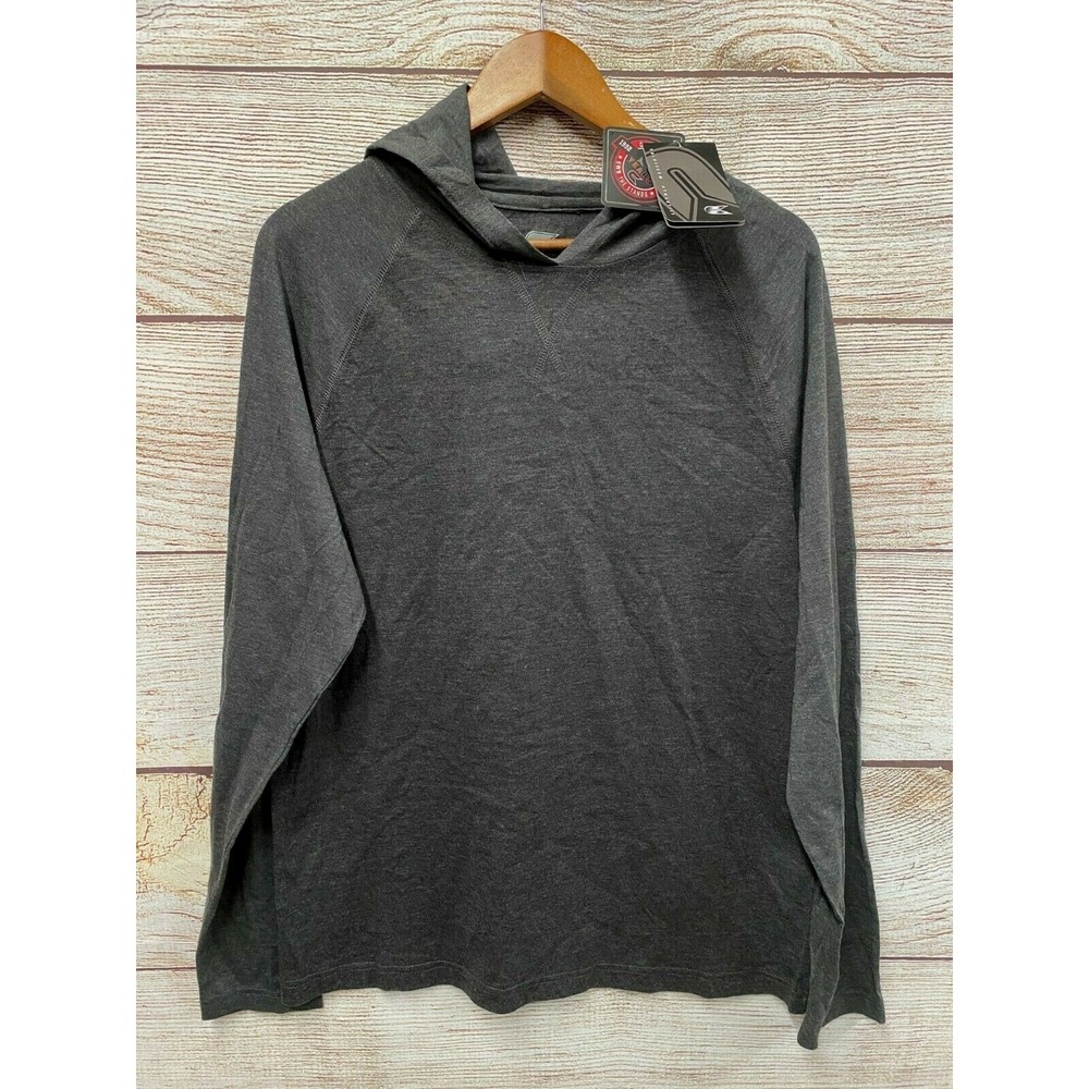 Colosseum Athletics Shirt Mens Size Large Grey Hooded Skinny Fit T-Shirt New